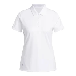 W Solid Performance Short Sleeve Polo Shirt Vit>Adidas Discount