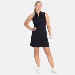 W Tech Dress Zip Collar Svart>Bogeys & Birdies