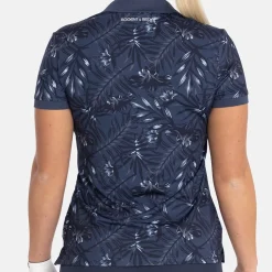 W Tech Hidden Button Pique AOP Blå>Bogeys & Birdies