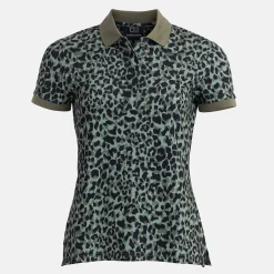 W Tech Hidden Button Pique AOP Svart>Bogeys & Birdies
