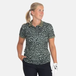 W Tech Hidden Button Pique AOP Svart>Bogeys & Birdies