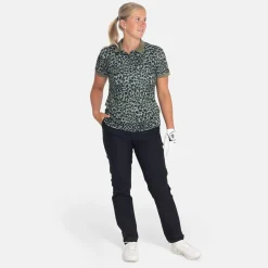 W Tech Hidden Button Pique AOP Svart>Bogeys & Birdies