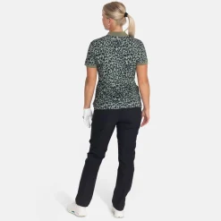W Tech Hidden Button Pique AOP Svart>Bogeys & Birdies