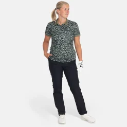 W Tech Hidden Button Pique AOP Svart>Bogeys & Birdies