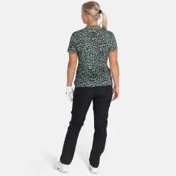 W Tech Hidden Button Pique AOP Svart>Bogeys & Birdies