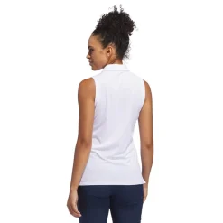 W Ultimate Solid Sleeveless Polo Shirt Vit>Adidas Discount