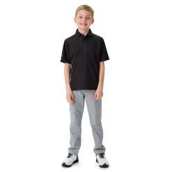 Youth Unisex Solid Polo Svart>Callaway