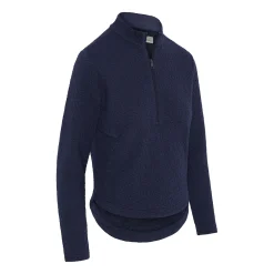1/2 Zip Quilted Knit Blå>Callaway Outlet