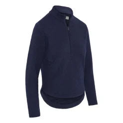 1/2 Zip Quilted Knit Blå>Callaway Outlet
